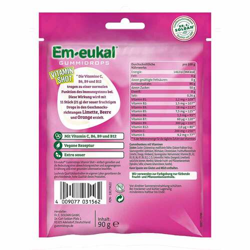 EM-Eukal Gummidrops Vitamin SHOT vegan zuckerhalt. - 2