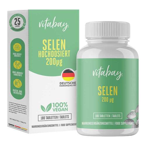 Selen 200 µg hochdosiert + vegan Tabletten - 1