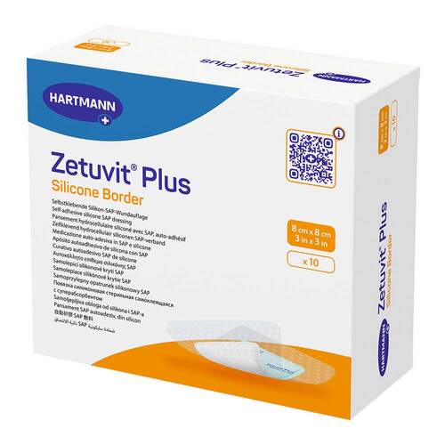 Zetuvit Plus Silicone Border 8x8 cm - 1