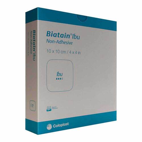Biatain Ibu Schaumverband 10x10 cm sanft haftend - 1