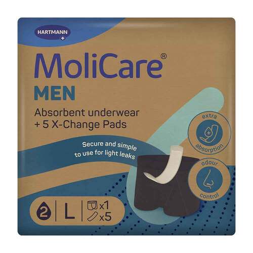 Molicare men Absorbent underwear + 5 Pads Gr&ouml;&szlig;e L - 1