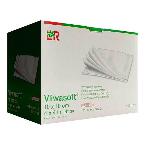 Vliwasoft Vlieskompressen steril 10x20 cm 6l. - 1
