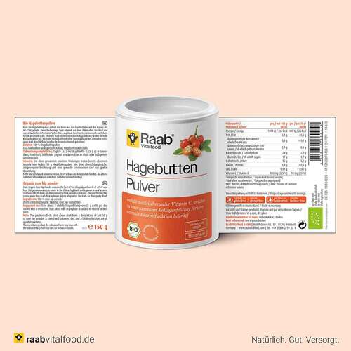Raab Vitalfood Hagebutte Bio Pulver - 5