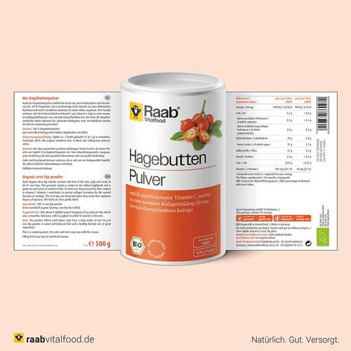 Raab Vitalfood Hagebutte Bio Pulver - 5
