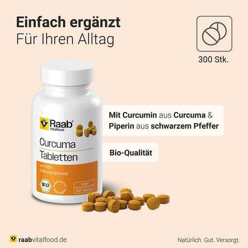 Raab Vitalfood Curcuma Bio Tabletten - 3