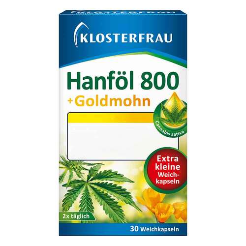 Klosterfrau Hanf&ouml;l 800 mg + Goldmohn Weichkapseln - 1