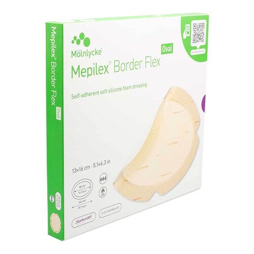 Mepilex Border Flex Schaumverband haft.13x16 cm oval - 1