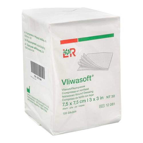 Vliwasoft Vlieskompressen unsteril 7,5x7,5 cm 4l. - 1