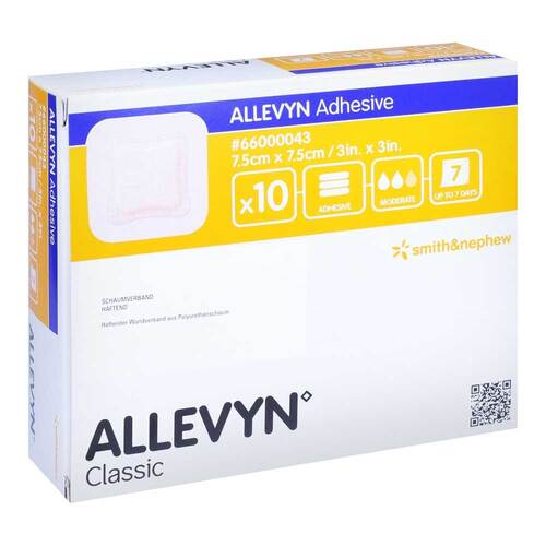 Allevyn Adhesive 7,5x7,5 cm haftende Wundauflage - 1