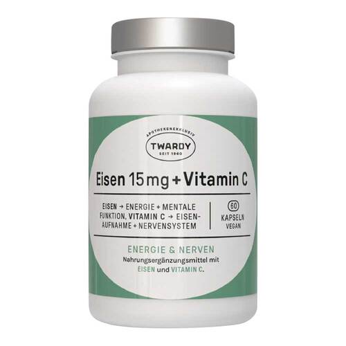 Eisen 15 mg + Vitamin C vegan Kapseln - 1
