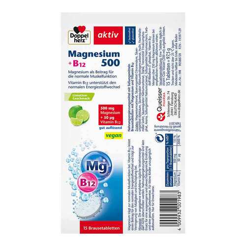 Doppelherz Magnesium 500 + B12 Brausetabletten - 2