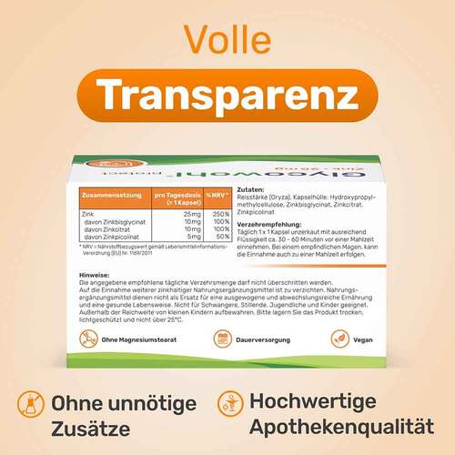 Glycowohl Zink-Komplex 25 mg hochdosierte Kapseln - 3
