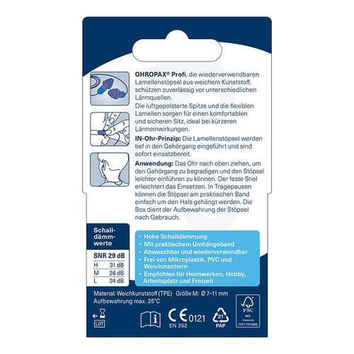 Ohropax Profi Lamellenst&ouml;psel In-Ohr - 4