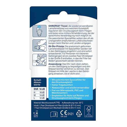 Ohropax Travel Filterst&ouml;psel In-Ohr - 2