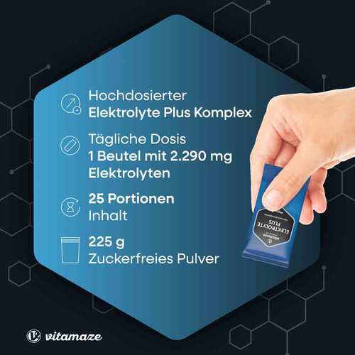 Elektrolyte Plus Vitamin C + B-Vitamine Zitrone Pulver  - 2