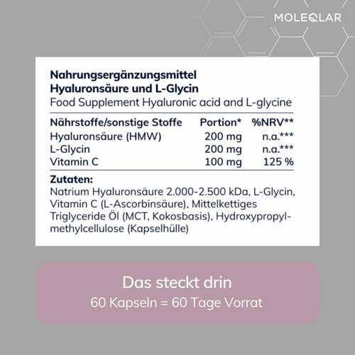 Moleqlar Longevity Hyaluron + Glycin Kapseln - 4