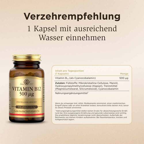 Solgar Vitamin B12 500 µg Kapseln - 5