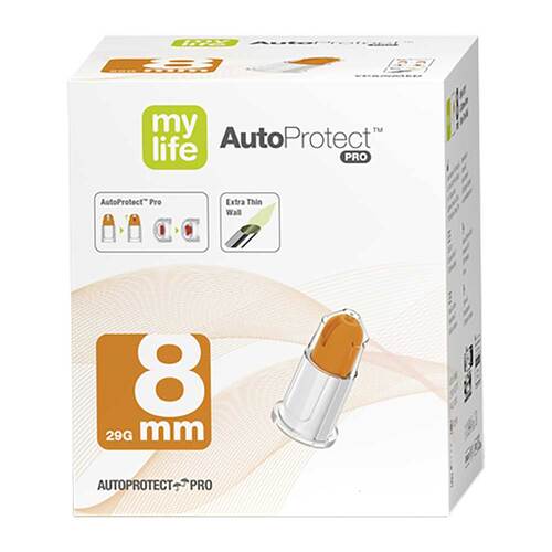 Mylife Autoprotect Pro Sich.-Pen-Nadeln 8 mm 29 G - 1