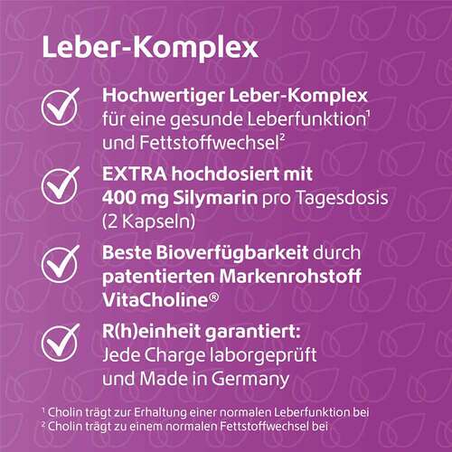 Leber-Komplex Mariendistel + Artischocke + Cholin Kapseln  - 3