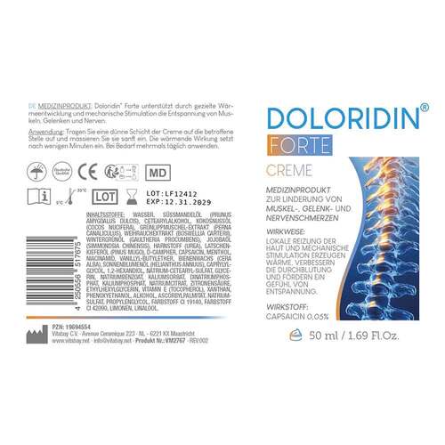 Doloridin Forte Creme bei Muskel-u.Gelenkschmerzen - 7