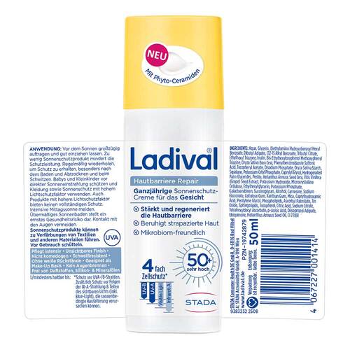 Ladival Hautbarriere Repair Sonnenschutz Creme LSF 50 + - 2