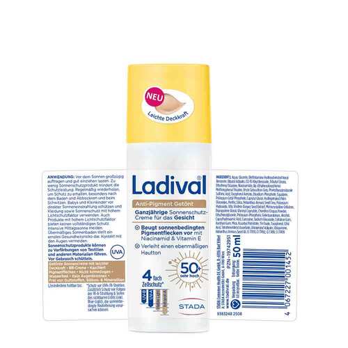 Ladival Anti-Pigment Sonnenschutz Creme get&ouml;nt LSF 50 + - 2