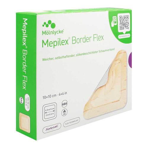 Mepilex Border Flex Schaumverband haft.10x10 cm - 1