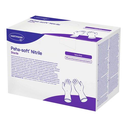 Peha-Soft nitrile Untersuchungshandschuhe steril puderfrei S - 1