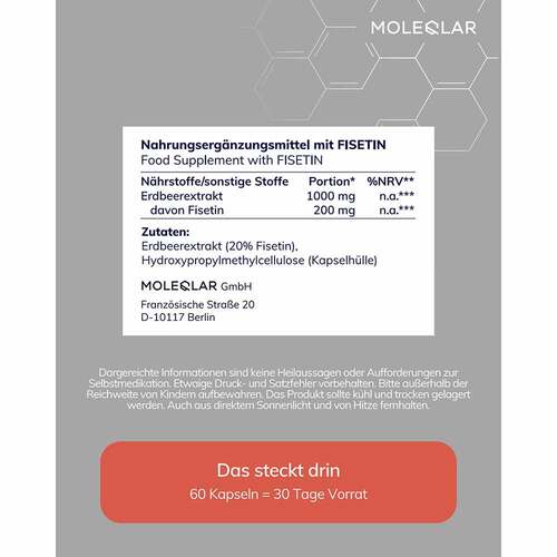 Moleqlar Fisetin Flavonoid Extract Kapseln - 4