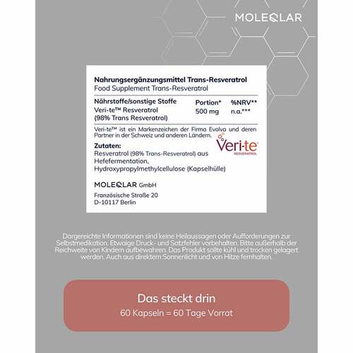 Moleqlar Resveratrol Trans-Resveratrol Kapseln - 3