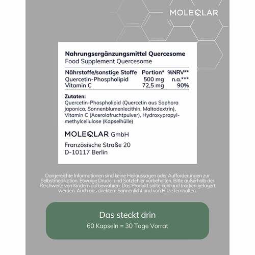 Moleqlar Quercesome Quercetin-C-Complex Kapseln - 4