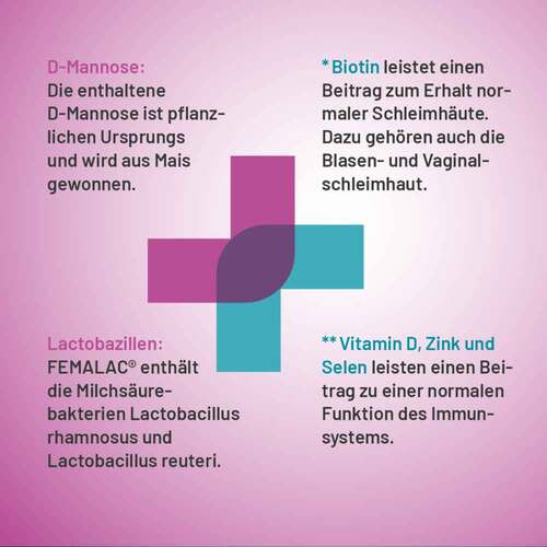 Femalac D-Mannose + Lactobazillen Pulver zur H.e.L.z.E. - 3
