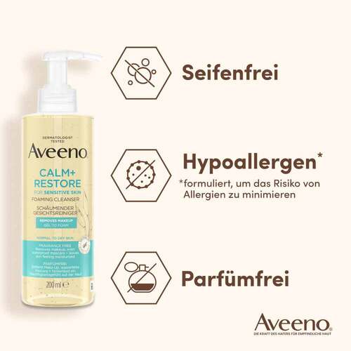 Aveeno Calm + Restore sch&auml;umender Gesichtsreiniger - 6