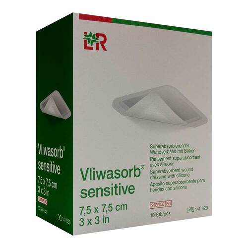 Vliwasorb sensitive 7,5x7,5 cm superabsorb.Wundv. - 1