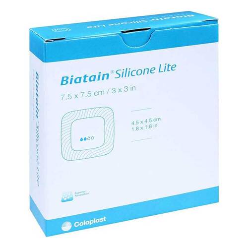 Biatain Silicone Lite Schaumverband 7,5x7,5 cm - 1