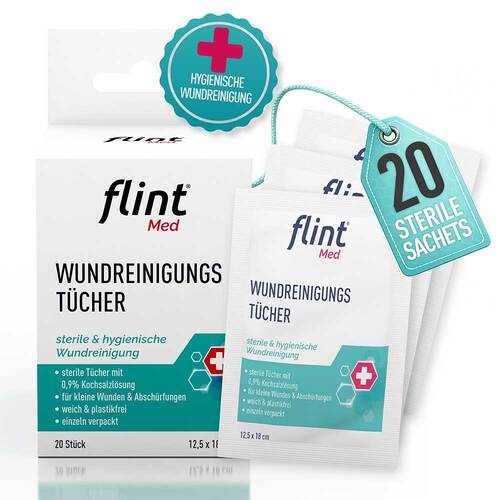 Flint Med Wundreinigungst&uuml;cher steril 12,5x18 cm - 9