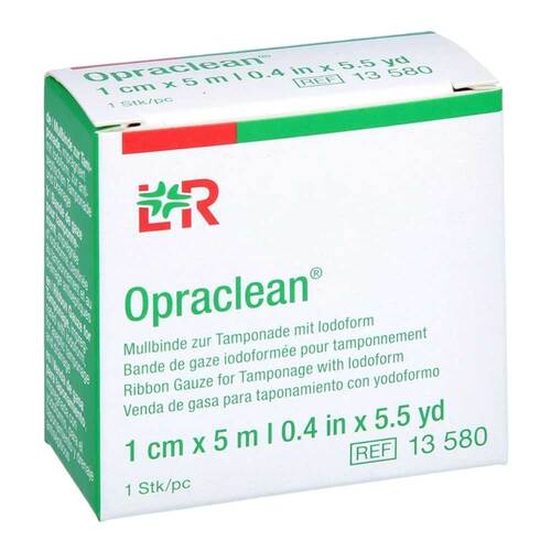 Opraclean Mullbinde z.Tampon.mit Jodoform 1 cmx5 m - 1