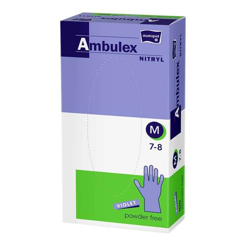 Ambulex Nitryl Untersuchungshandschuhe unsteril ungepudert M violett - 1