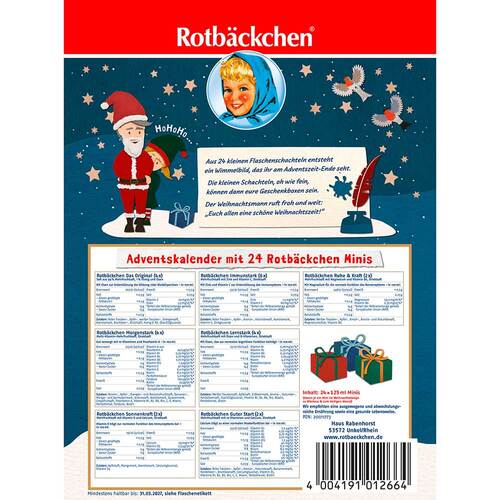 Rabenhorst Rotb&auml;ckchen Adventskalender - 3