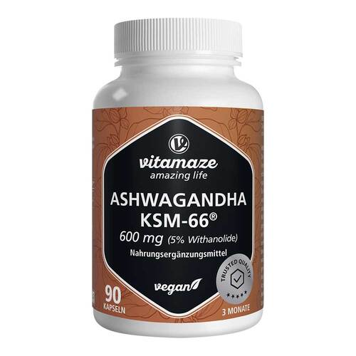 Ashwagandha Ksm-66 600mg Extrakt hochdos.veg.Kapseln  - 1