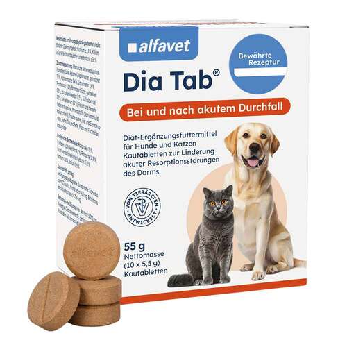 Dia Tab Di&auml;t-Erg.Futterm.Kautabletten f&uuml;r Hund / Katze - 1