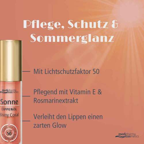 Sonne Lippen&ouml;l shiny coral LSF 50 - 4