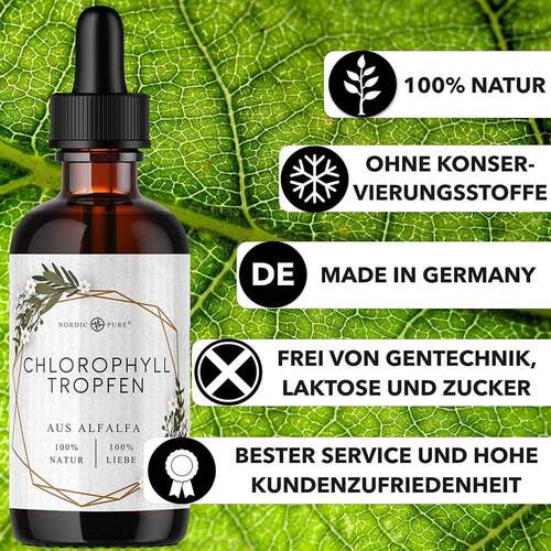 Chlorophyll-Tropfen aus Alfalfa Nordic Pure - 2