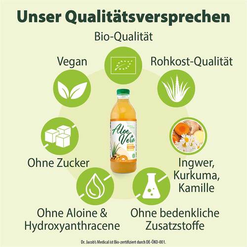 Aloe Vera-Gel-Saft Ingw.Kurk.Kamil.Bio Dr. Jacob`s - 2