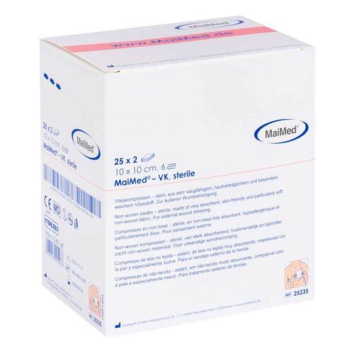 Vlieskompressen steril 10x10 cm 6fach Maimed - 1