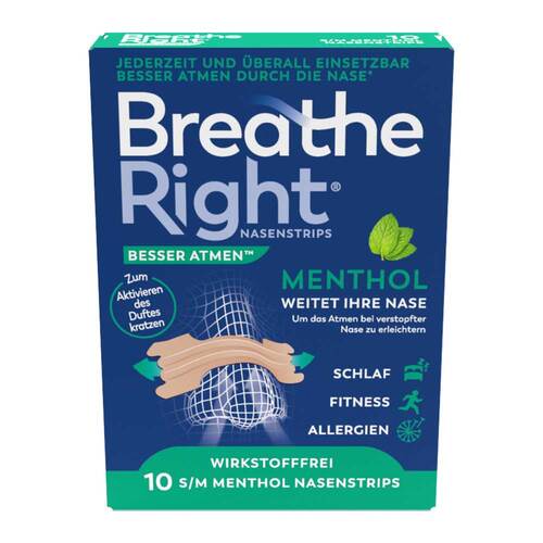 Breathe Right Besser Atmen Nasenpflaster Menthol - 1