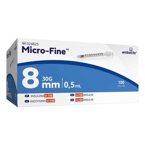 Micro-Fine Insulinspritze U100 8 mm - 1