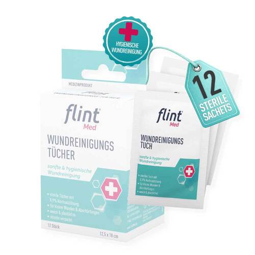 Flint Med Wundreinigungst&uuml;cher steril 12,5x18 cm - 2
