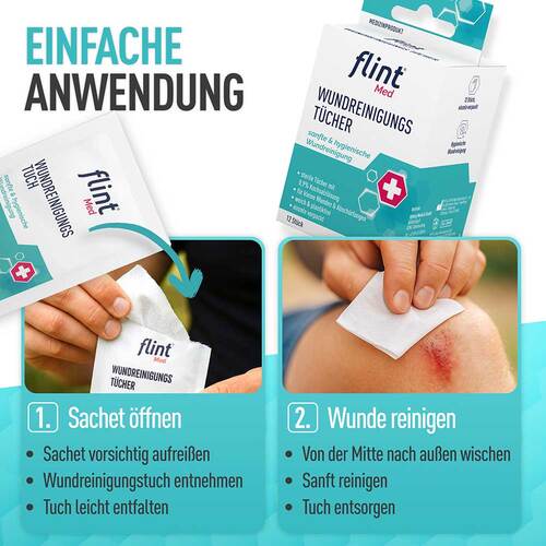 Flint Med Wundreinigungst&uuml;cher steril 12,5x18 cm - 5