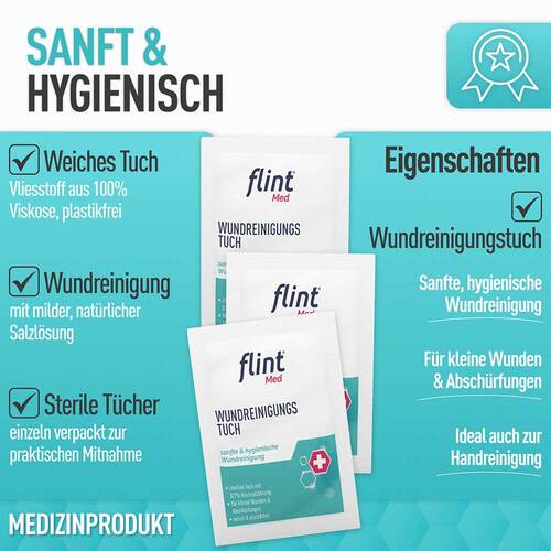 Flint Med Wundreinigungst&uuml;cher steril 12,5x18 cm - 7